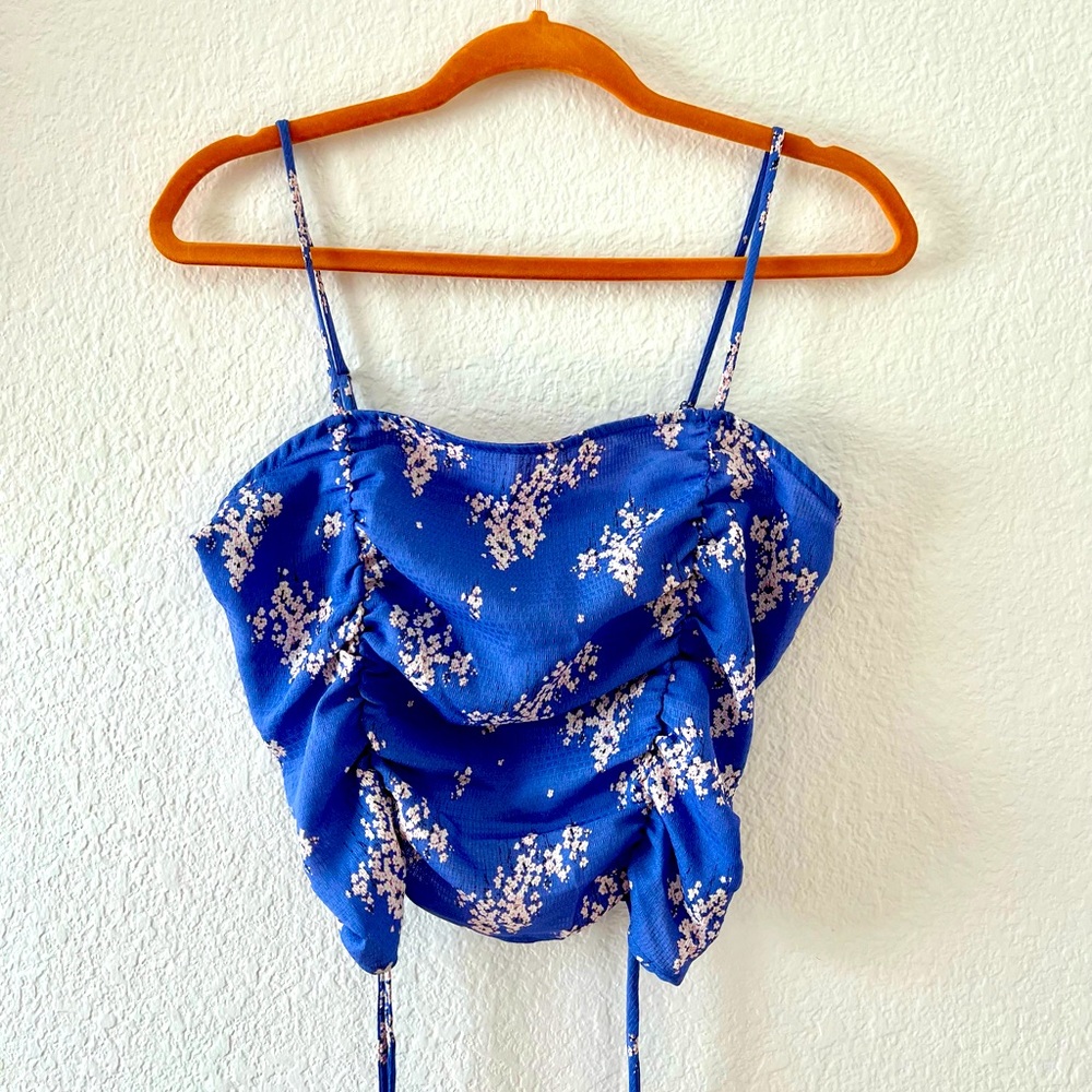 Lane 201 Ruched Floral Tank